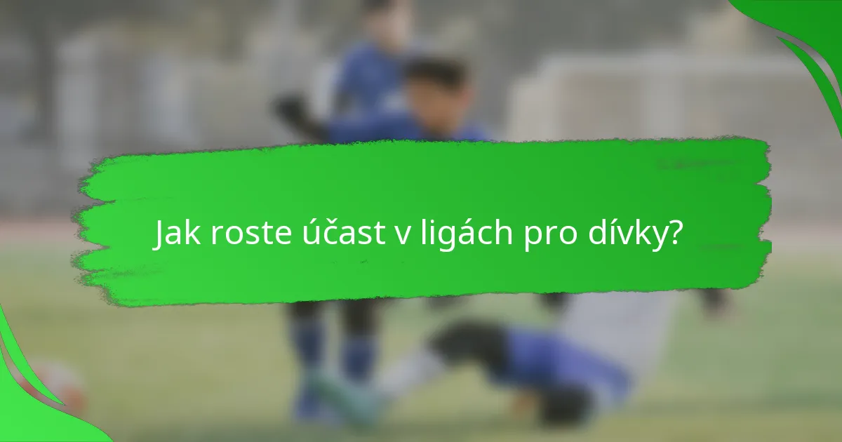 Jak roste účast v ligách pro dívky?